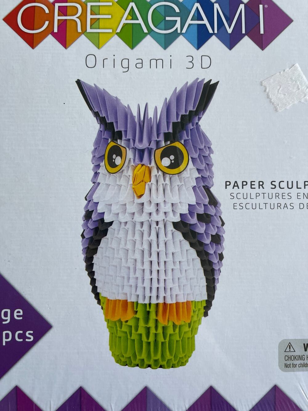 Creagami Origami 3D Paper Sculpture Kit Owl 657 Pieces Brand NEW